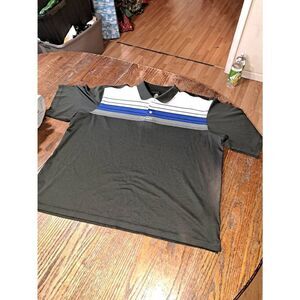 XXL Bolle Golf Tech Black White Blue  Short Sleeve Polo Shirt Golf Casual